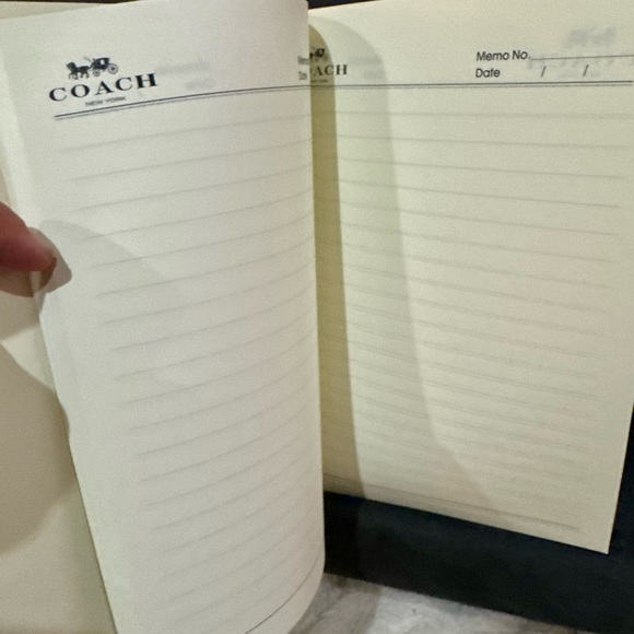 Coach Tan Suede Notebook with Pen Set - Picture 2 of 3